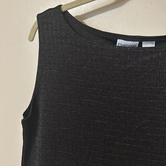 Chicos brown square patterned sleeves top size 2 - Picture 2 of 6